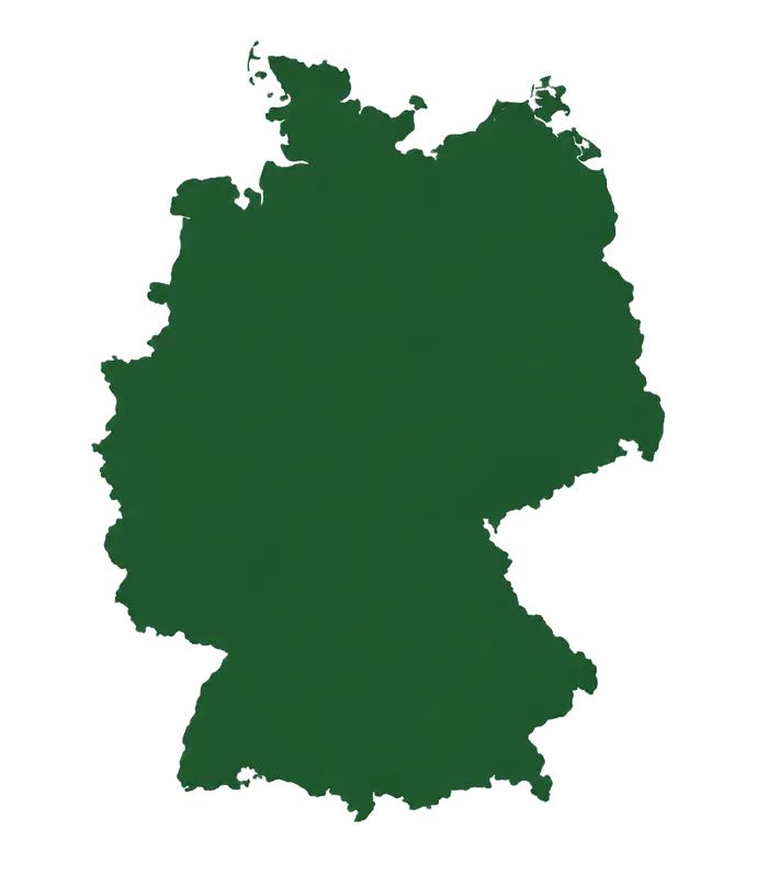 Karte von Deutschland – Messie Hilfe 24 ist deutschlandweit tätig